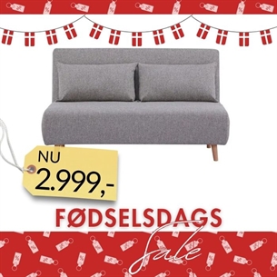 Marlow Sovesofa (grå) - B:140 x L:87/192 cm.